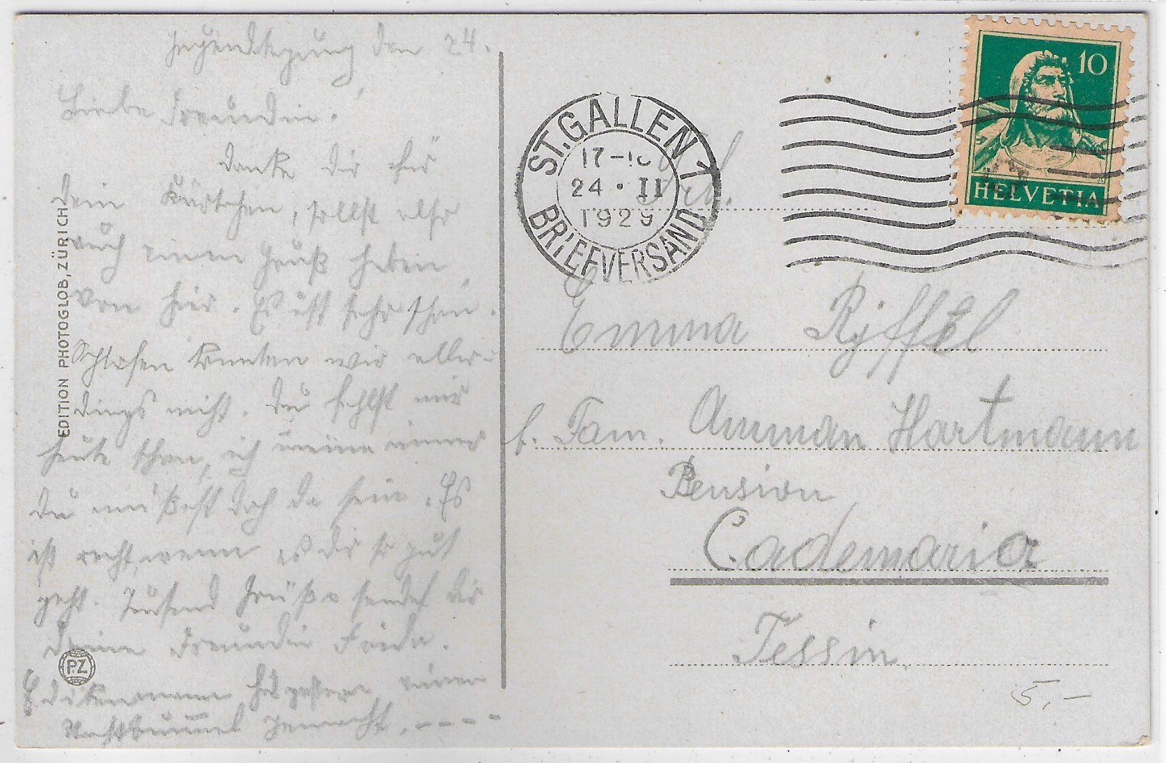Cartoline postali: St. Gallen mit Säntis - Litho – Usato da Ettingen venduto da Kartenplanet 1