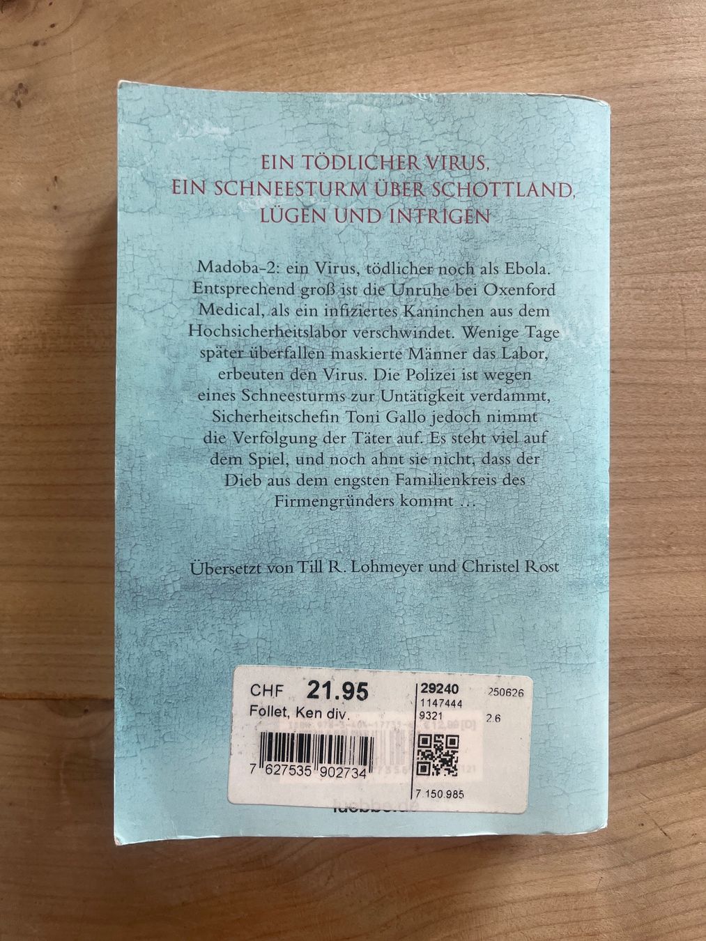 Libri: Softcover Eisfieber von Ken Follett – Usato da Burgdorf venduto da A006972 1
