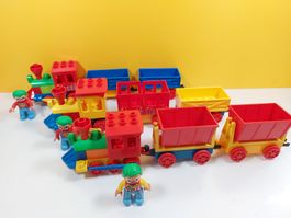 LEGO Duplo 3x Schiebezug/ Eisenbahn -3 Lokomotiven & 6 Wagen