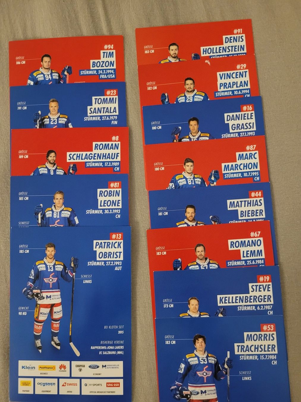 Autografi: EHC Kloten - Saison 2017/18 - 23 Karten – Usato da Bauma venduto da Yotanke 2