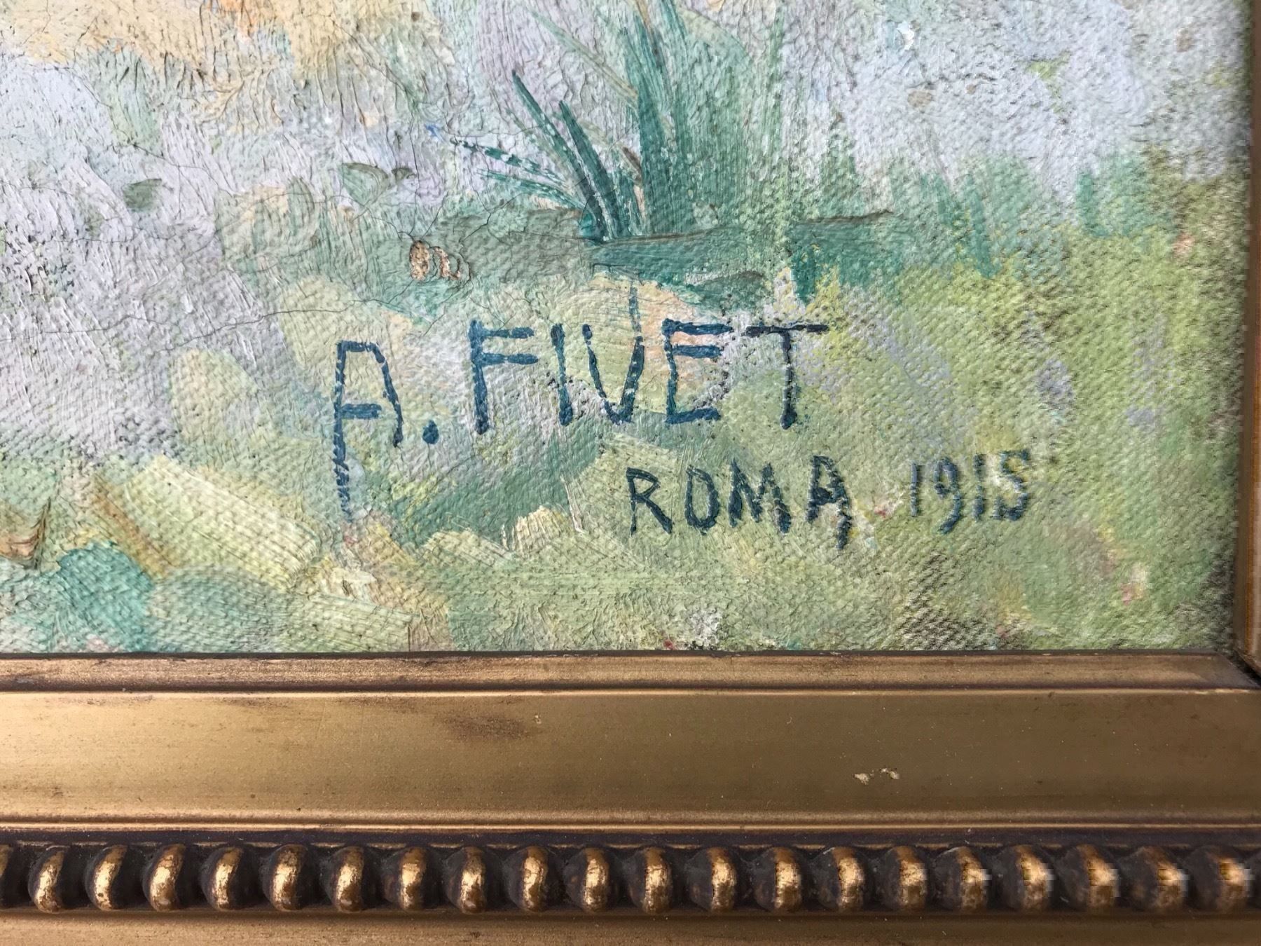 Gemälde: Ölgemälde Galante Szene A. Fivet 1915 – Gebraucht aus Rünenberg von Fendi02 3