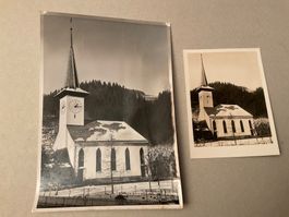 Trubschachen, 2 Fotos, Vorlage für Ansichtskarte 1950