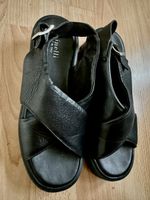 Minelli Sandalen schwarz Leder Grösse 38 Plateau