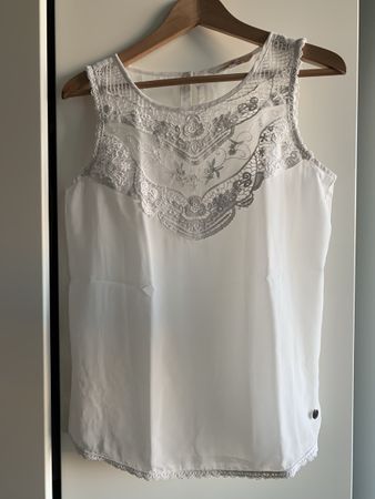 Elegantes Tom Tailor Top in weiss Grösse S