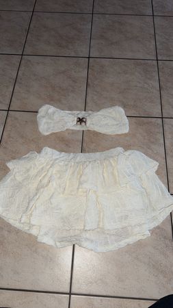 Shein Set weiss Rock und Bandeau Top Grösse M neuwertig