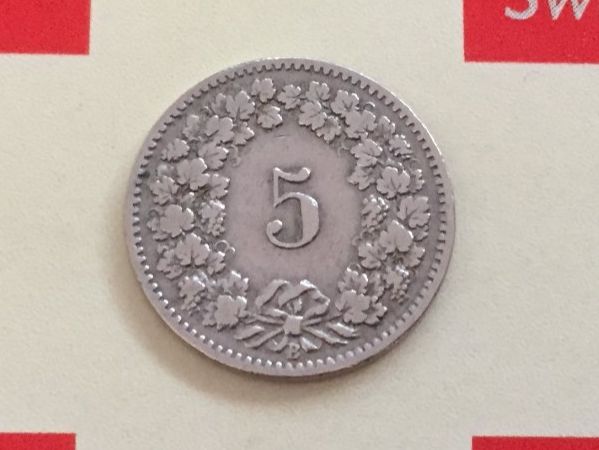 Tutti le monete: 5 Rappen 1906 ss+, nur 3,0 Mio! – Usato da Elsau venduto da herbybay 1