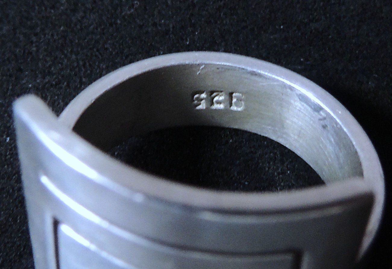 Anelli: Silber 925 Fingerring Gr. 53 – Usato da Waldenburg venduto da schaller707 3