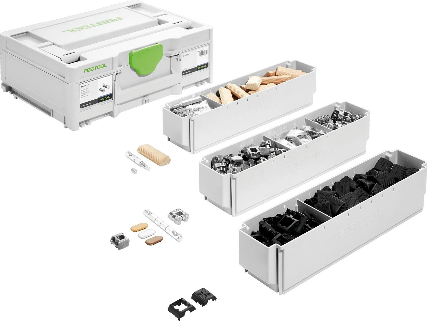Tutti gli attrezzi: Festool SV-SYS D14 DOMINO Verbinder Satz – Nuovo e nell'imballaggio originale da Bottighofen venduto da zaap