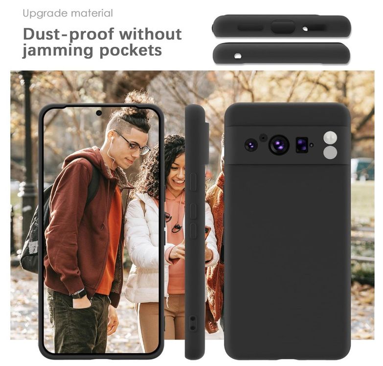 Hülle Für Google Pixel 9 & 9 Pro | TPU & Wildleder-Optik | Rutschfest & Leicht