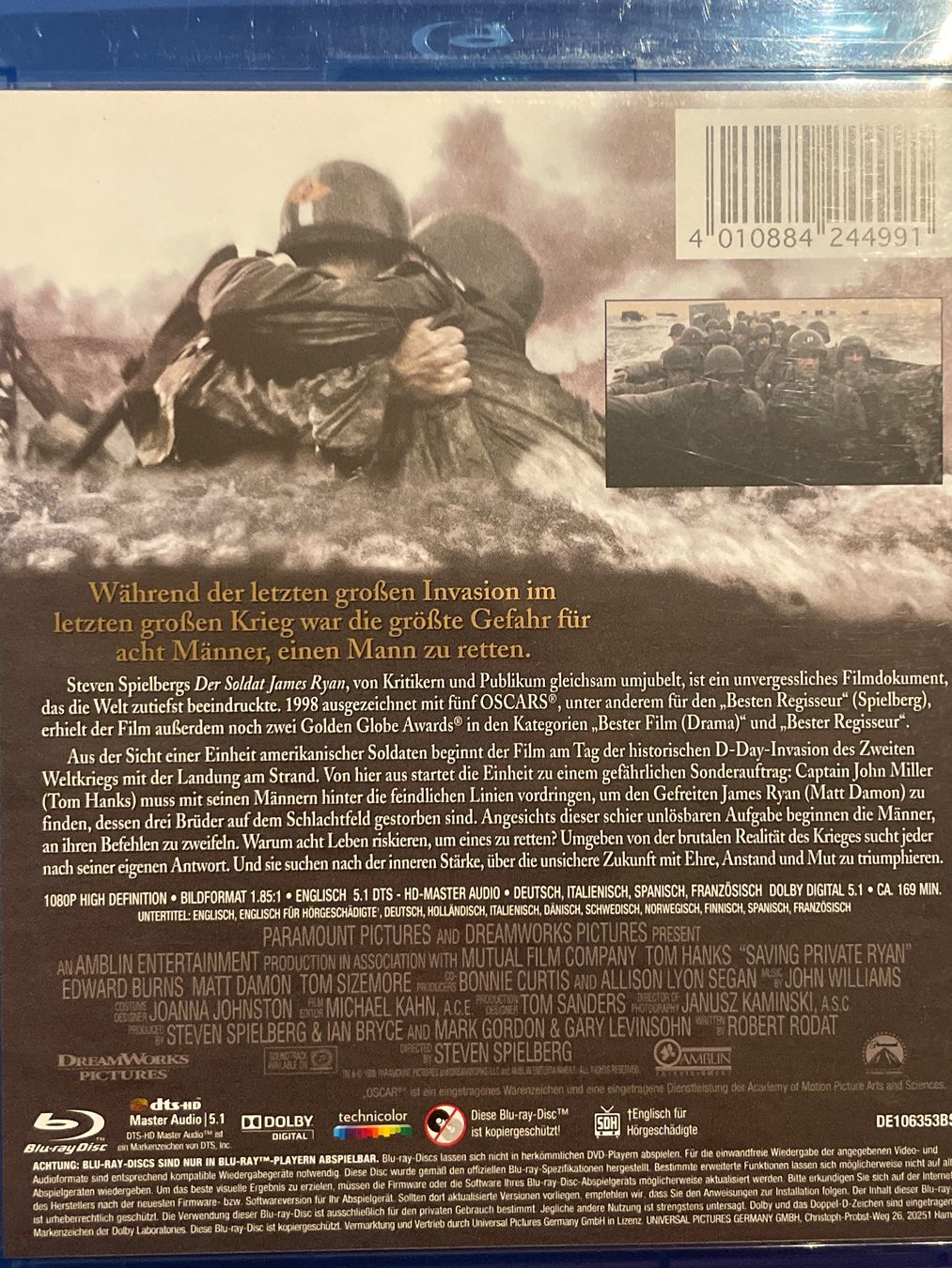 Tutti i DVDs: Der Soldat James Ryan (1998) – Nuovo (secondo la descrizione) da Waldenburg venduto da Gonzo8 1