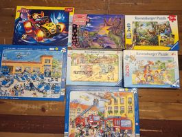 Lot de 7 puzzles enfants 3-5 ans Ravensburger, Disney, etc.