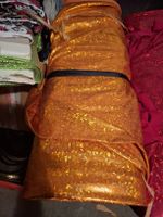 Stoff Rolle Orange Glitzer Funkelnd neu
