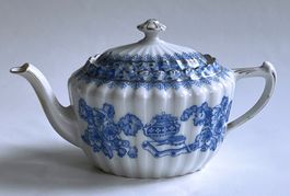 Tiefenfurt*Echt Tuppack China Blau*Teekanne*