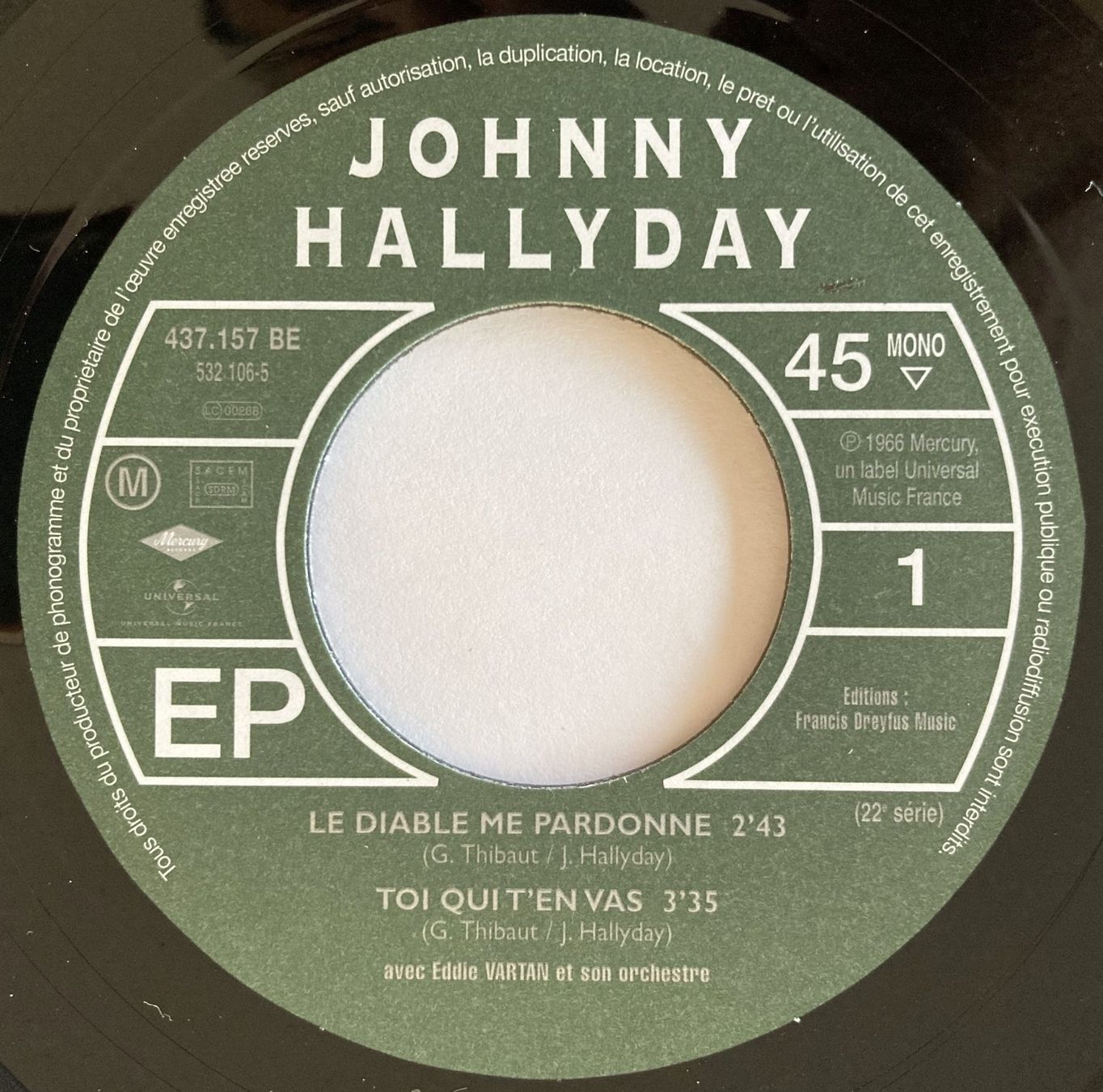 Schallplatten: JOHNNY HALLYDAY - LE DIABLE ME PARDONNE – Gebraucht aus Bottens von hotter-than-hell 2