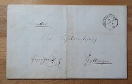 Amtl. Faltbrief Weinfelden - Güttingen 1864, Erz.Rath Kt. TG