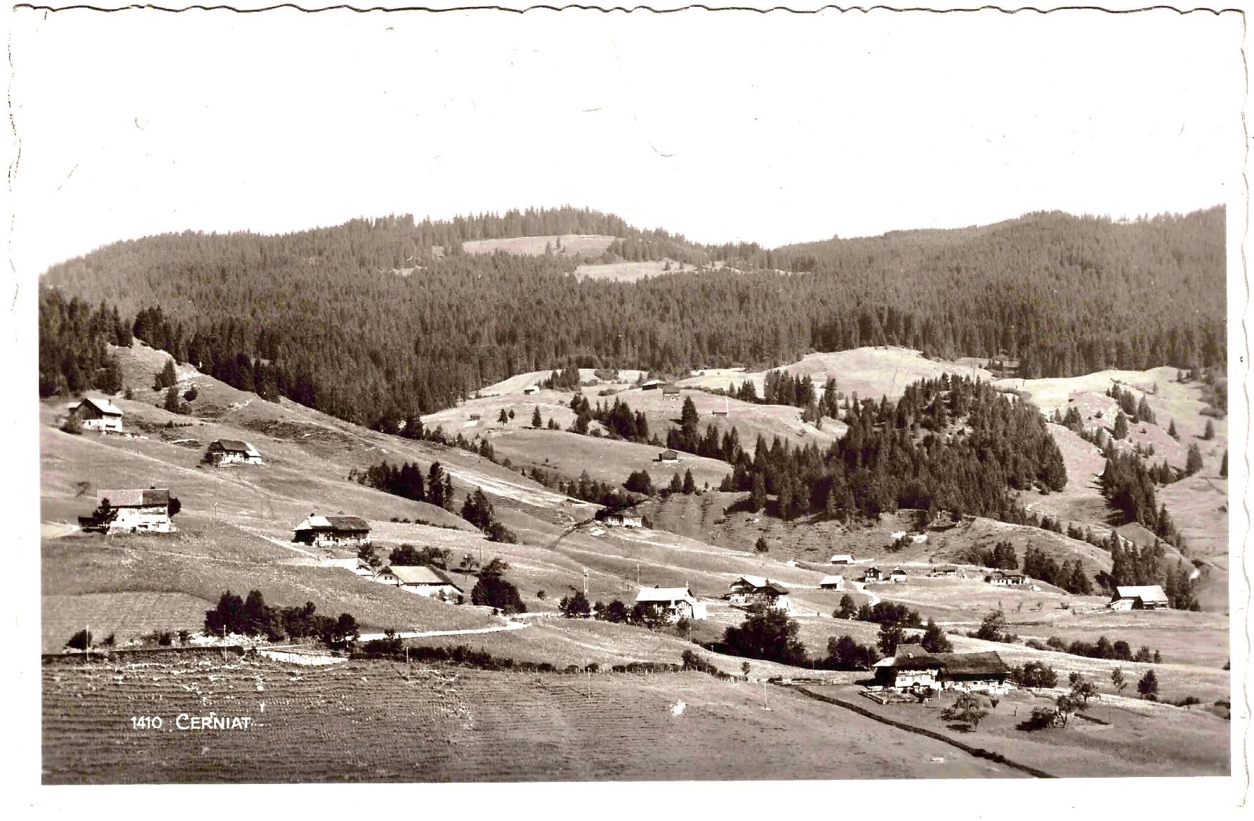 Cartoline postali: CERNIAT - Greyerz ca. 1920 (FR) – Usato da Oberdorf BL venduto da Hopfehuepfer