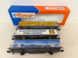 Spur H0 Roco 3 er Set SBB Schiebewandwagen