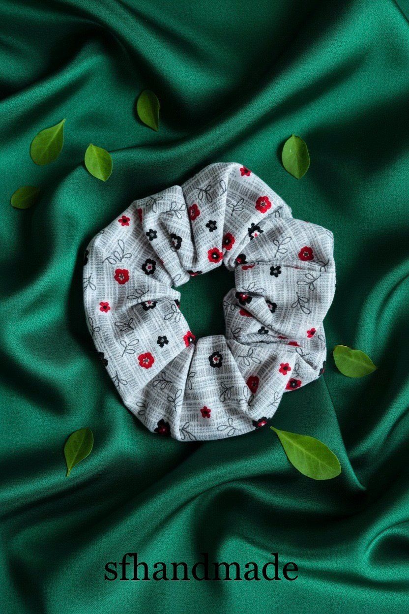 Haarschmuck: *Blütenhüpfer* Scrunchie - sfhandmade – Neu (gemäss Beschreibung) aus Baar von sfhandmade