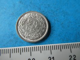 Schweiz 1965, 1/2 Franken - Silber