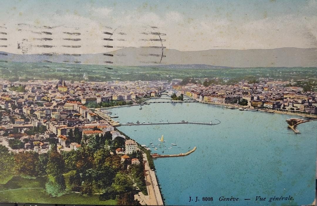 Cartoline postali: GENÈVE - Vue générale - 1913 – Usato da Delémont venduto da Domdom1