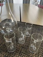 Glaskaraffe mit 4 Gläschen