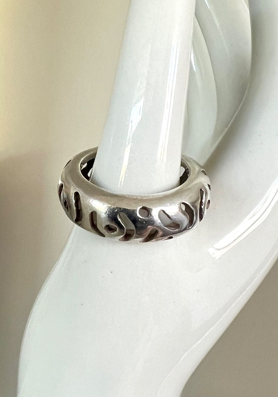 Anelli: Designer Silberring 925 mit Ornament-Durchbruch Gr. 53 – Usato da Ruswil venduto da artbyhand 5