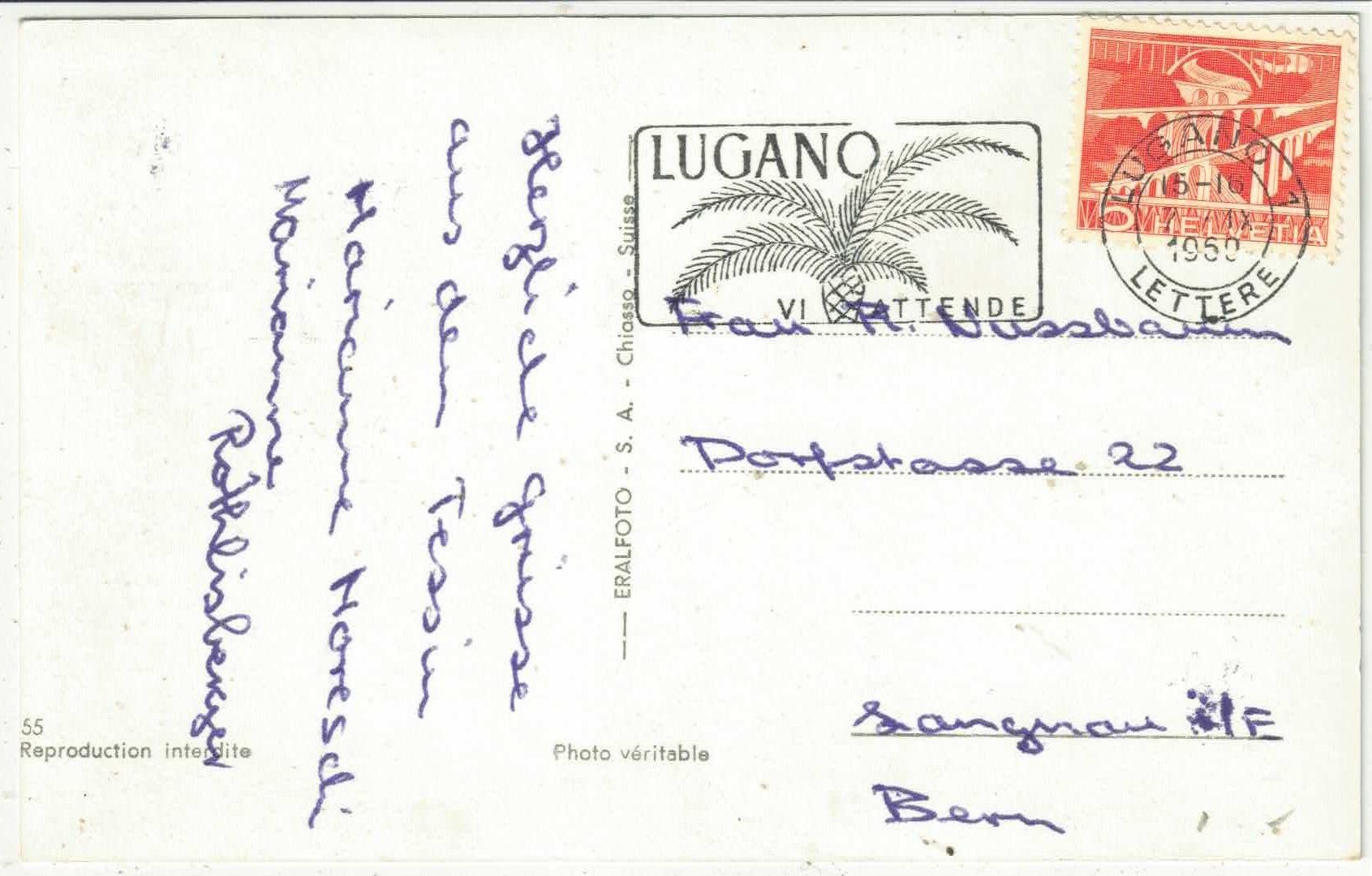Cartoline postali: Lugano - Panorama - Schiff "Elvezia" – Usato da Ettingen venduto da Kartenplanet 1