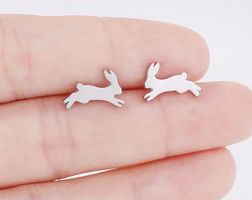 OHRSTECKER HÄSLI, EDELSTAHL, SILBERFARBEN NEU