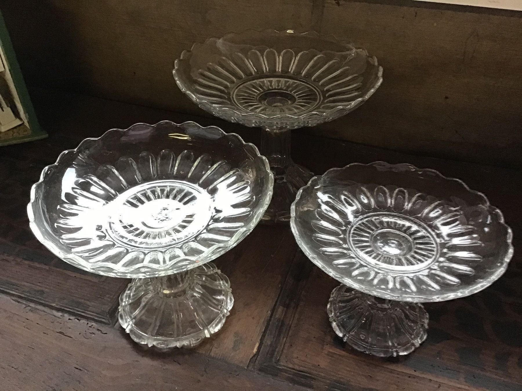 Bicchieri: Antikes 3 er Set Glasschalen – Usato da St. Gallen venduto da Goldlilly 1