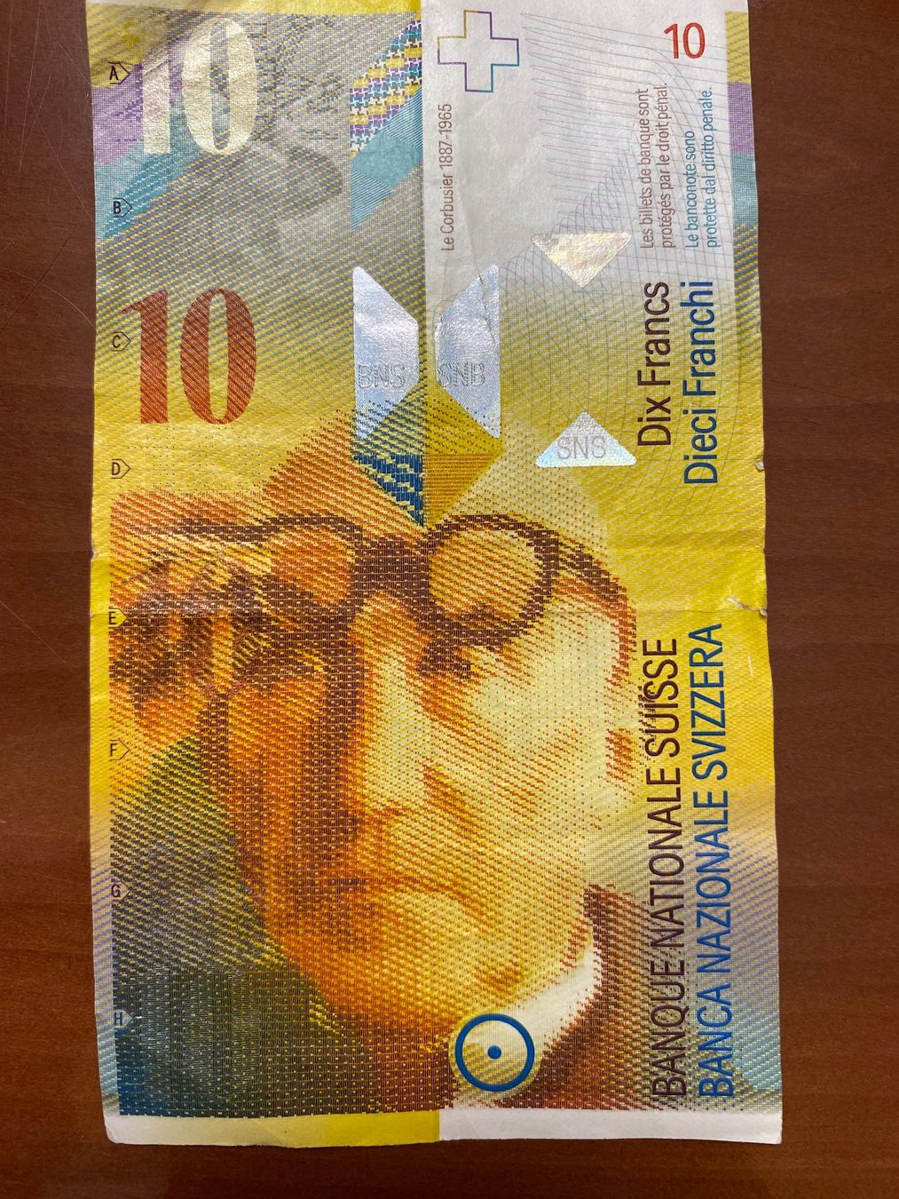 Banconote: Schweizer Banknote 10 Fr. – Usato da Savosa venduto da Misch-M13