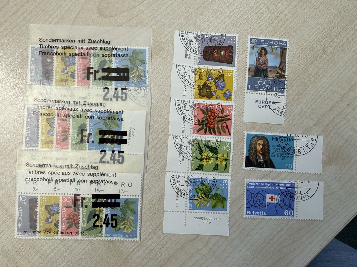 Tutti i francobolli: CH Marken 1975, 34 Stück – Usato da Thalheim venduto da jabisch