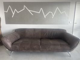 Qualitäts-Sofa braun Leder 3-Sitzer, wenig gebraucht