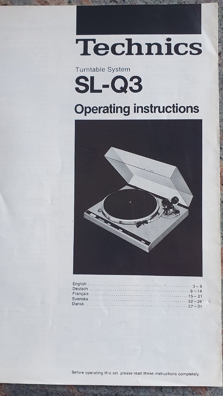 Technics Giradischi: Tourne-disque Technics SL-Q3 Quartz Drive  – Difettoso da Corminboeuf venduto da Tournesole 5
