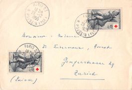 CROIX ROUGE lettre 1955, 1.--