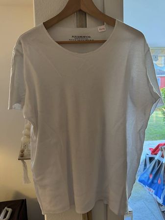 Leichtes Weisses T-Shirt Pull & Bear
