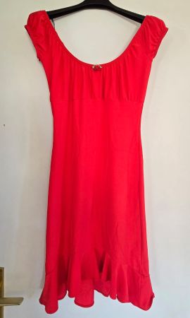 Rot schickes Sommerkleid Grösse S mit Rüschenvolant TOP SHOP