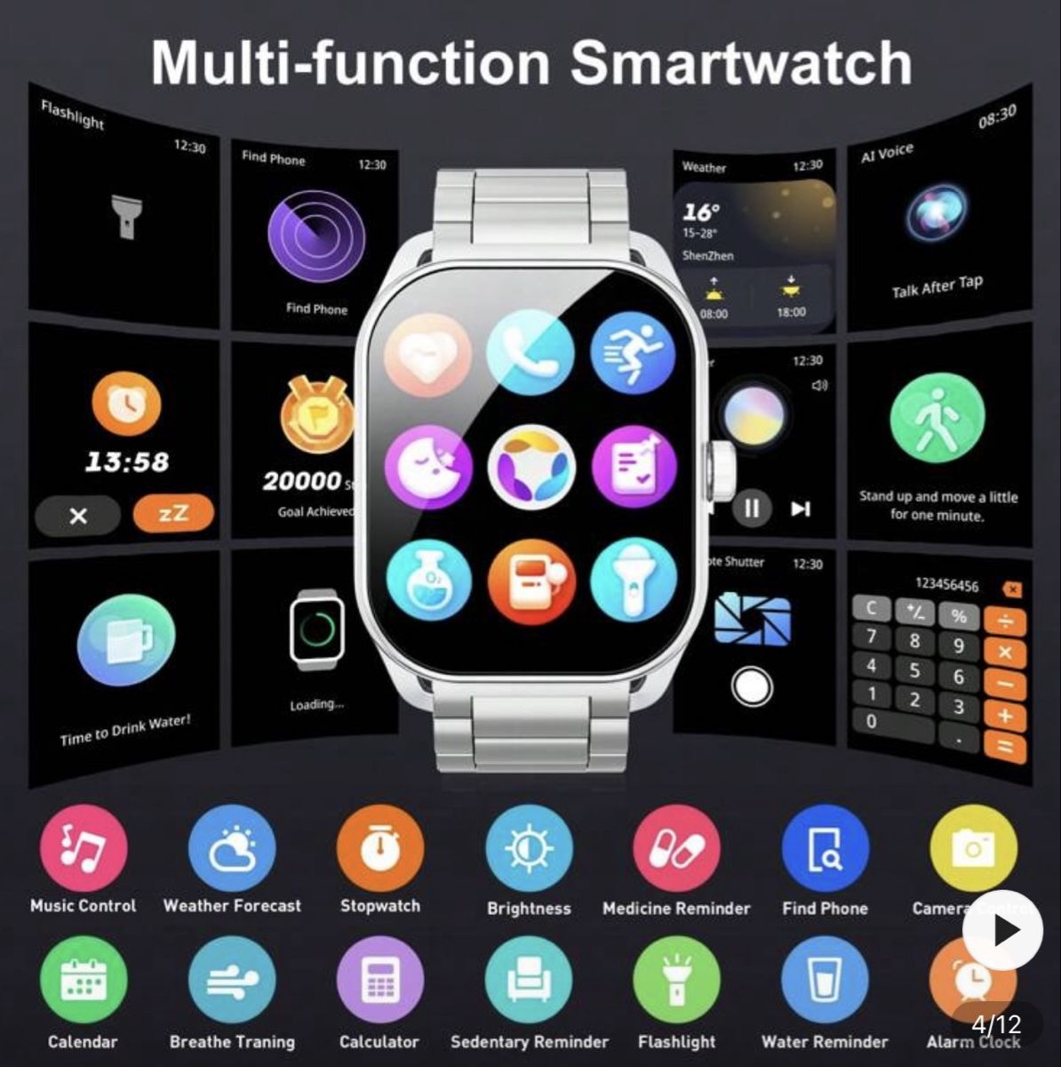 Smartwatch: Top Smartwatch Silber, neu – Nuovo e nell'imballaggio originale da Emmenbrücke venduto da engueteDeal 3