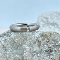 Feiner Edelstahlring mit Zirkonia Grösse 58