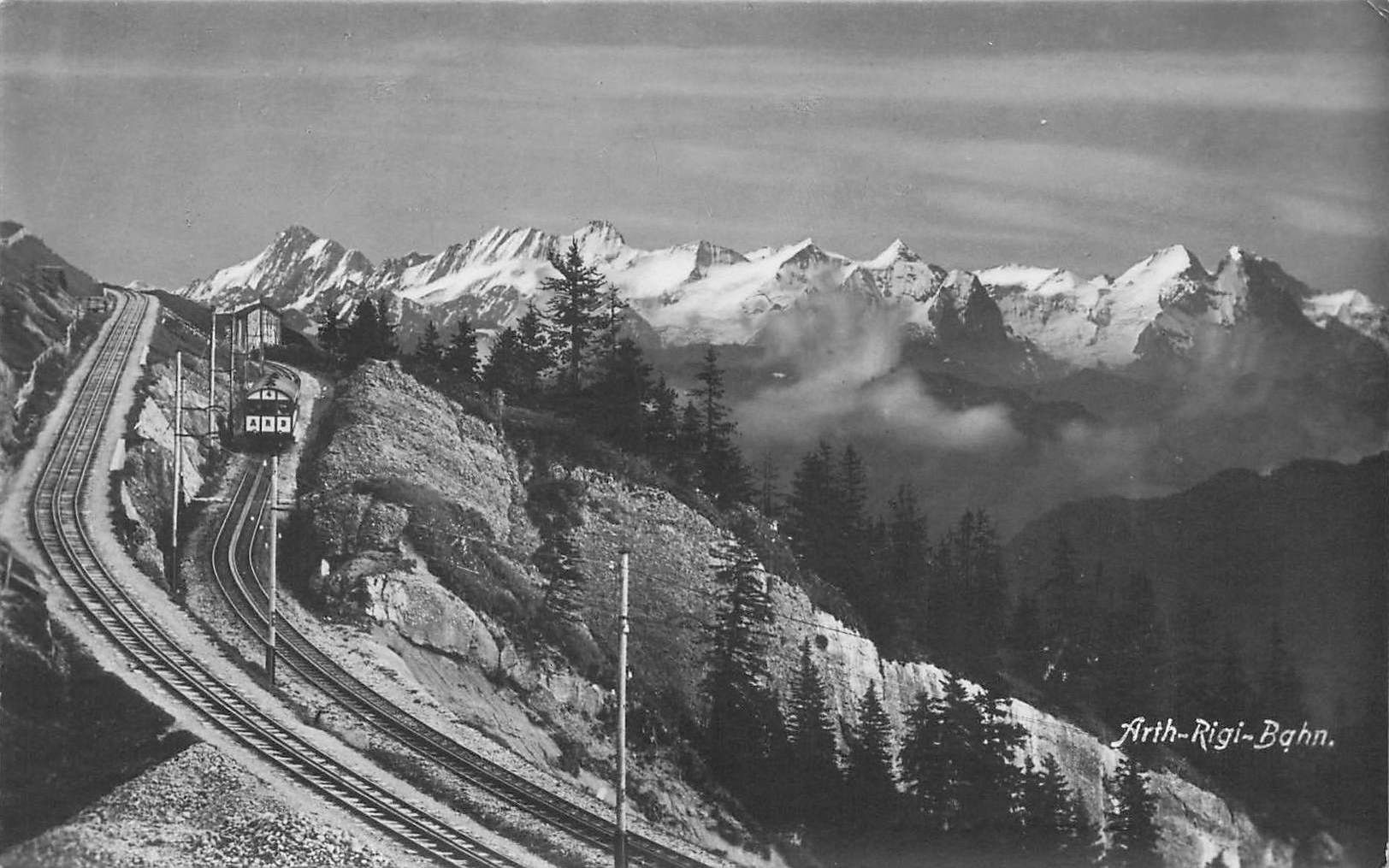 Cartoline postali: ARB Arth Rigi Bahn Kräbelwand Gestell – Usato da Biasca venduto da Blenio71