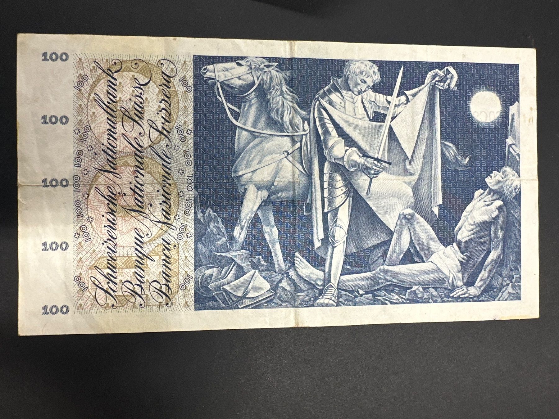 Banknoten: 100 Fr. - Note Schweiz 1967 – Gebraucht aus Herisau von herau 1