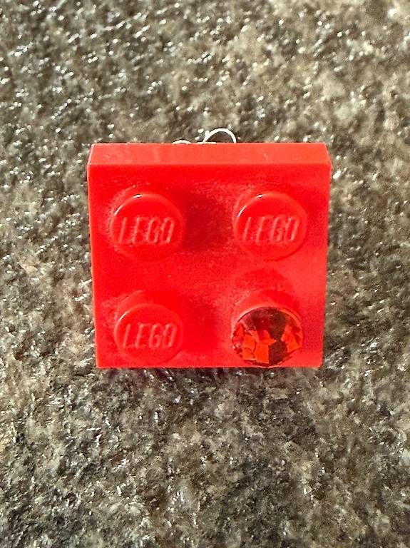 Orecchini pendenti & Orecchini a lobo: Original LEGO 2x2 Quadrat Ohr Ohrstecker rot – Nuovo e nell'imballaggio originale da Muttenz venduto da Fantom03 3