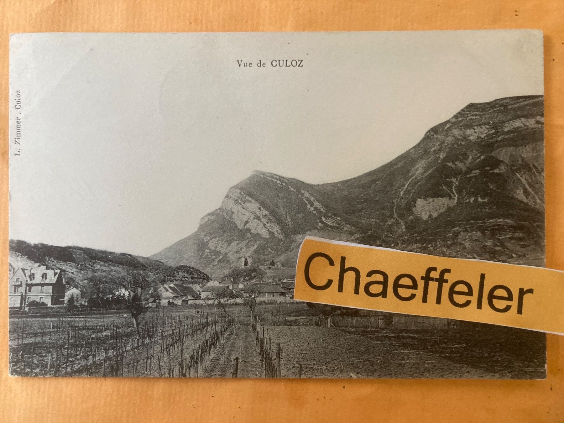 Cartoline postali: 1912. Vue de CULOZ – Usato da Zürich venduto da Chaeffeler
