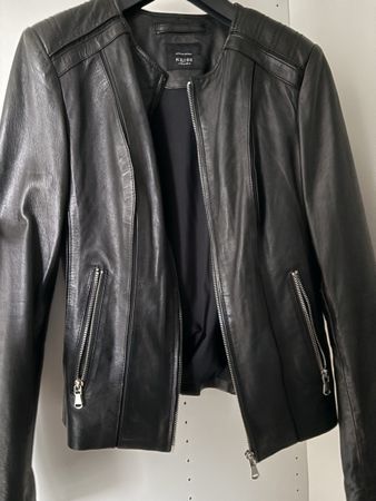 Stylish Black KLIES Leather Jacket Women's Size S