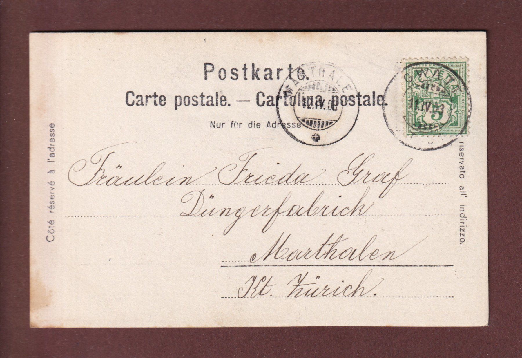 Cartoline postali: Photo - CANAL - 1903 – Usato da Pully venduto da nicecards 1