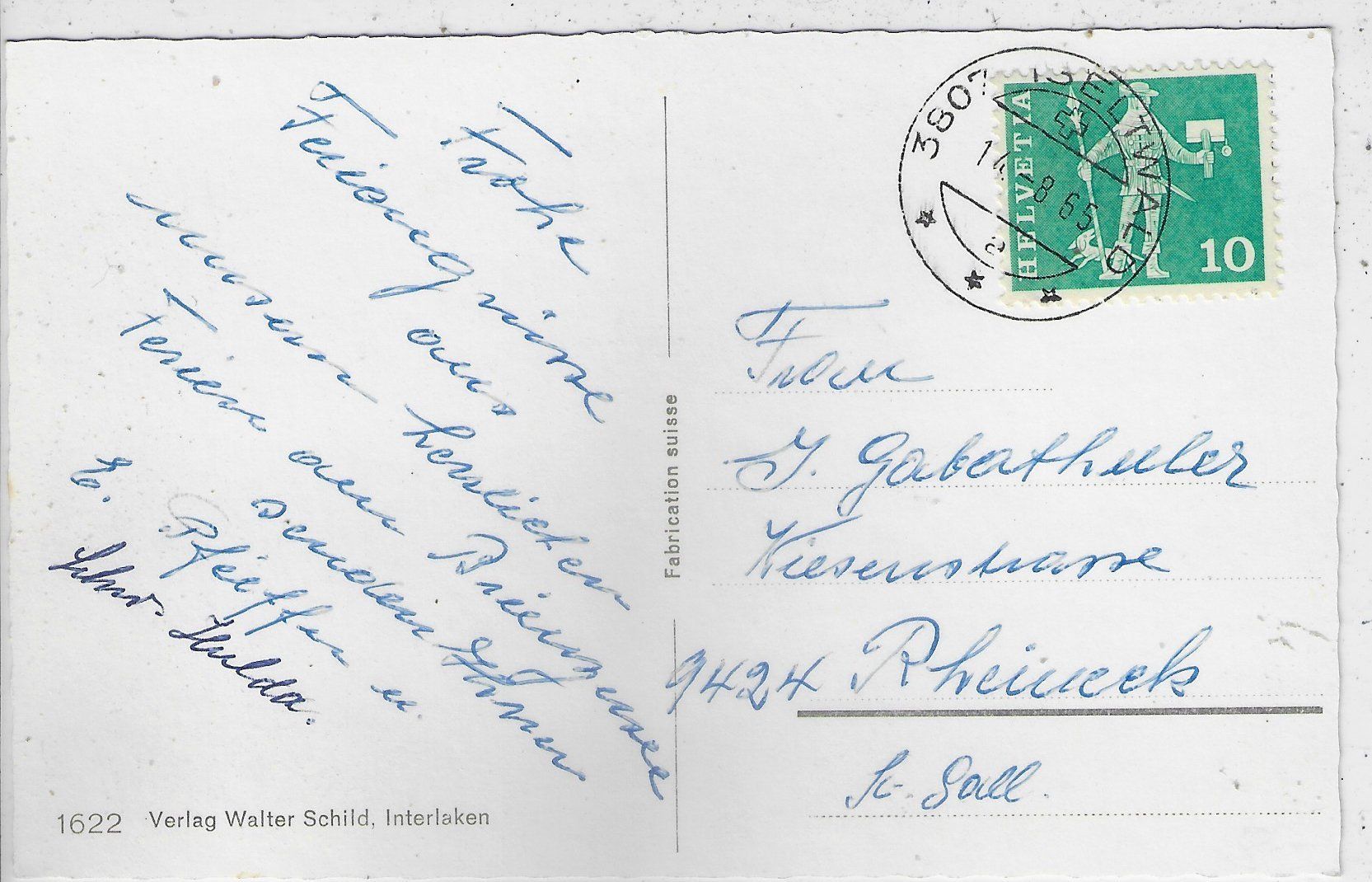 Cartoline postali: Kirche Iseltwald – Usato da Ettingen venduto da Kartenplanet 1