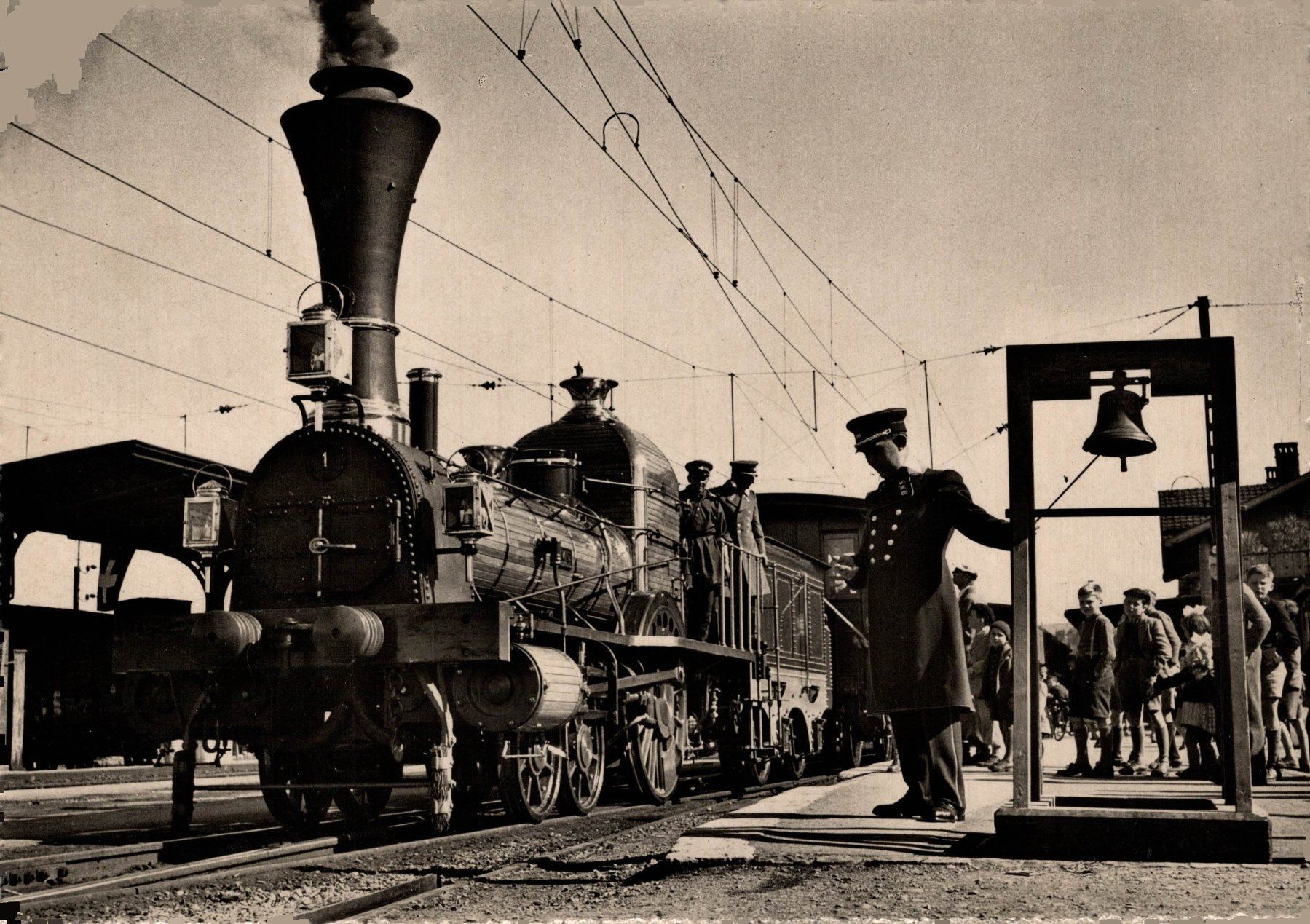 Cartoline postali: 100 Jahrfeier "Spanisch Brötli Bahn", 1947 – Usato da Bronschhofen venduto da Astore