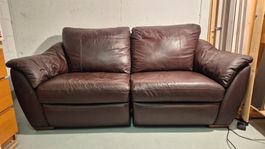 3er Sofa mit zwei integrierten Fussstützen