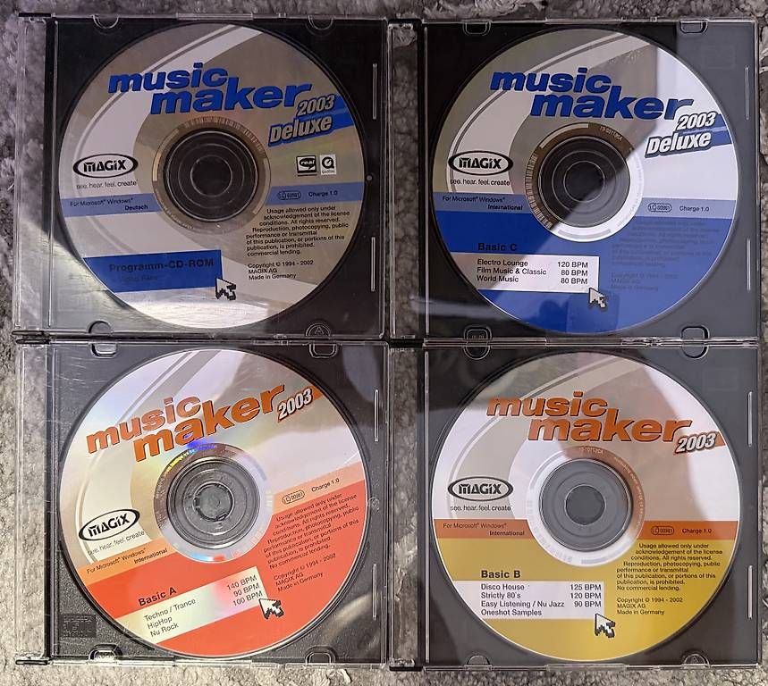 Software: Magix Music Maker 2003 Deluxe + Soundpool – Usato da Zofingen venduto da Kolega01