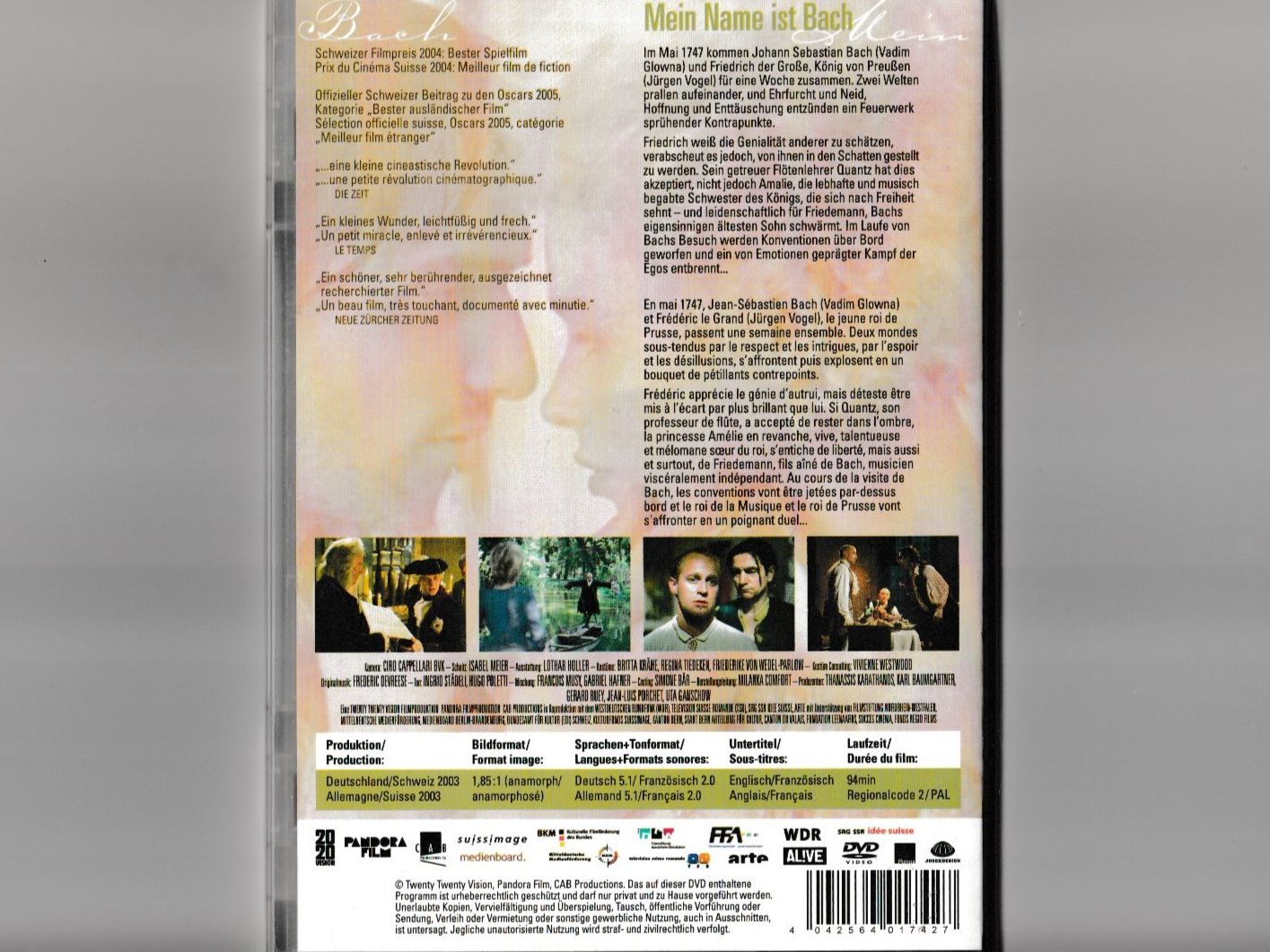 Alle DVDs: Mein Name ist Bach – Gebraucht aus Chur von zowie72 1