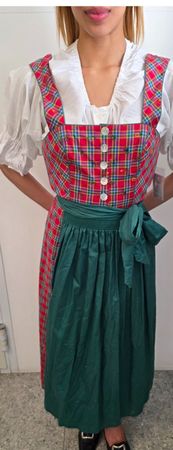 Wenger Dirndl „Austrian Style“ – Gr. 34 – Rot/Grün Kleid